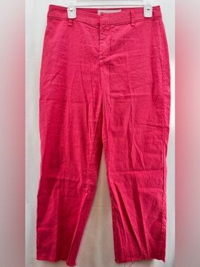 Frank & Eileen Kinsale Italian Performance High Rise Linen Pants Size 6